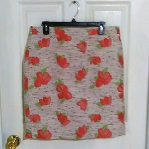 J.Crew Spring  Pink Floral Pencil  Skirt Womens size